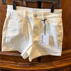Zenana Outfitters Women's White Jean Shorts